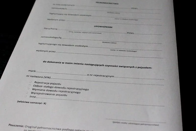 Błędy przy tworzeniu upoważnienia