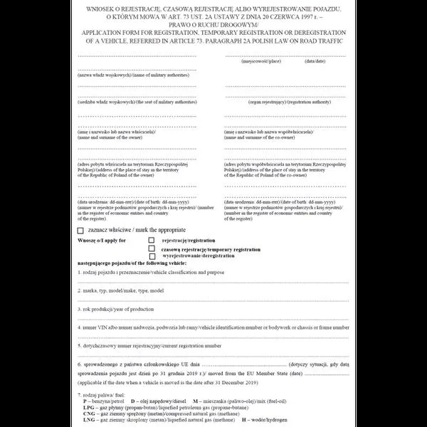 Sprzedaż pojazdu