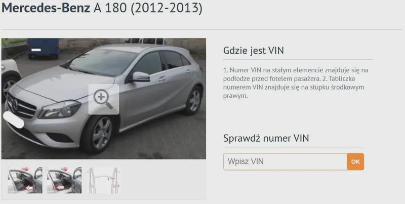 Weryfikacja Mercedesa VIN
