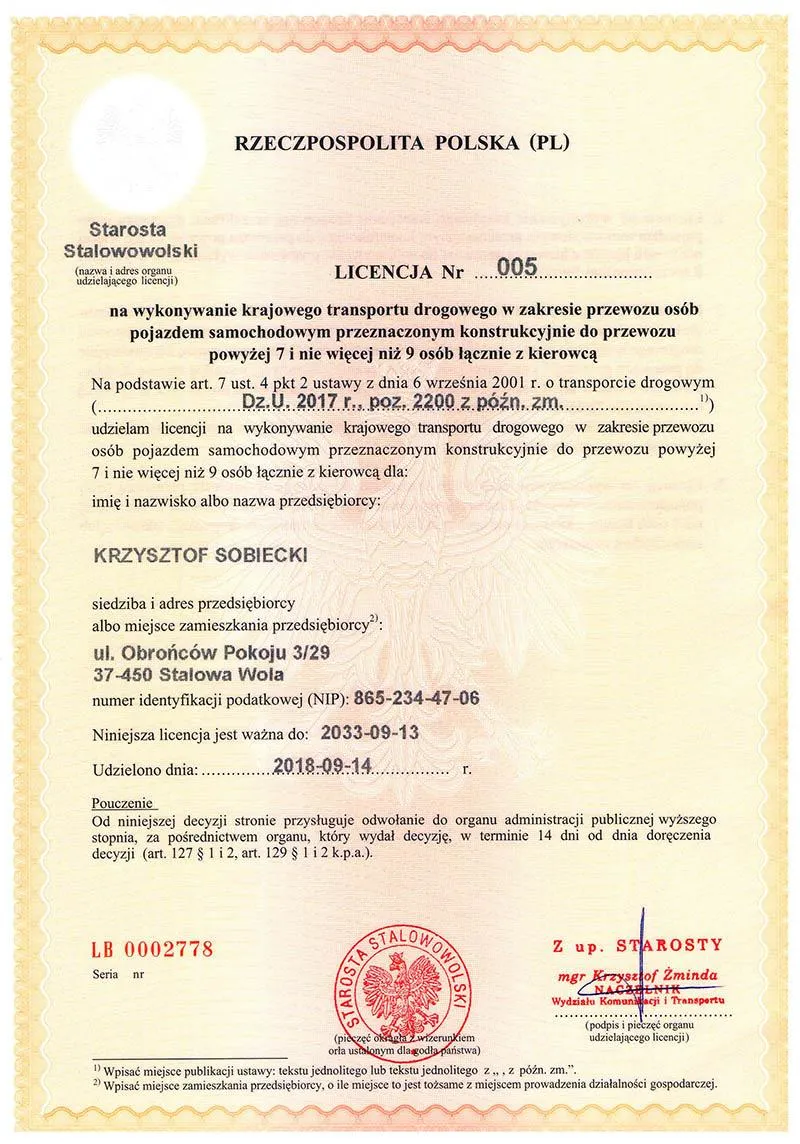 Wymogi i badania kierowców taxi