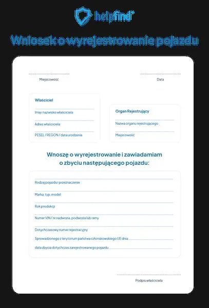 Wyrejestrowanie samochodu